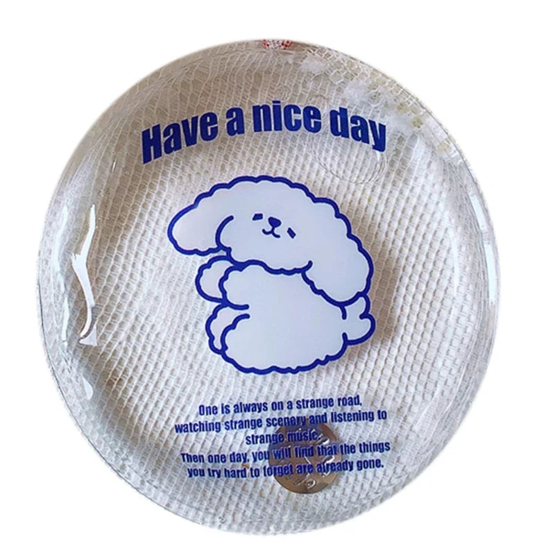 Winter Reusable Mini Round Hand Body Warmer Cute Cartoon Pattern Gel Liquid Heat Packs Portable Instant Self Heating Bag