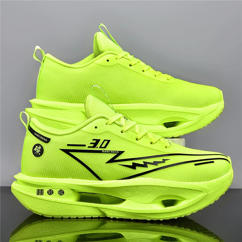 2026 Running Shoes Carbon Board Marathon Men Sports Breathable Lightweight Women's Comfy Athletic Antiskid Sneakers Casual New Pi-Mart