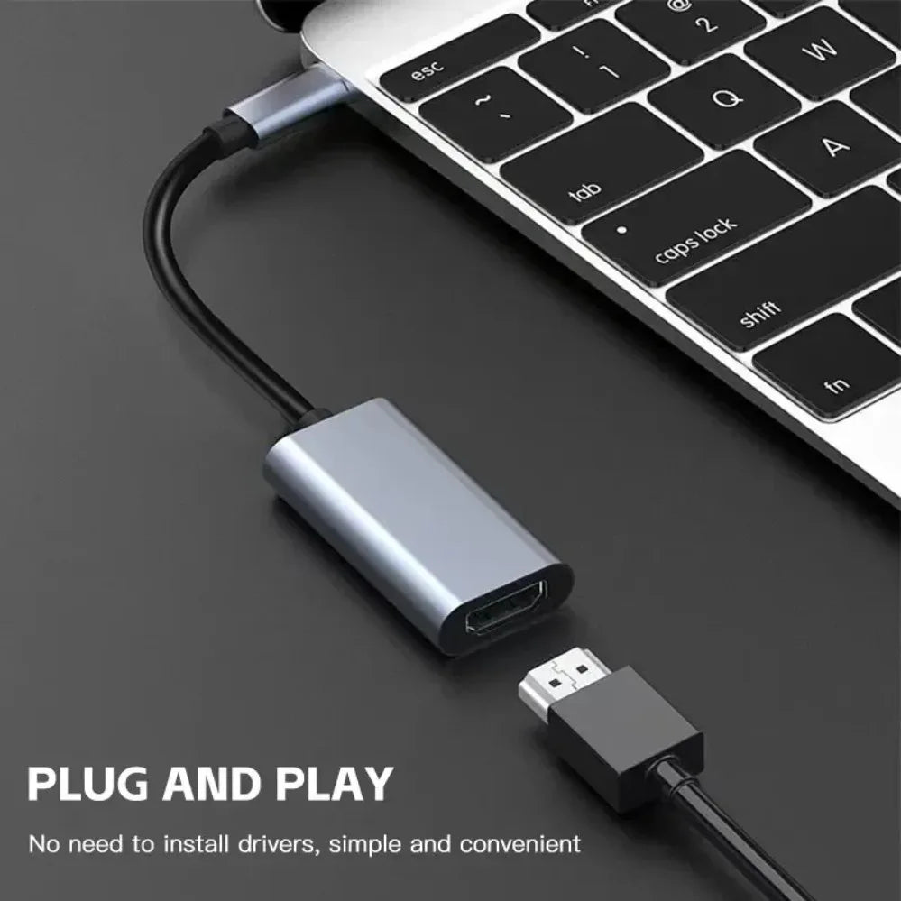 TYPE C To HDMI Adapter 4K USB C USB3.1 Male To HDMI-compatible Female Converter Cable for Laptop IPad Tablet TV MacBook Galaxy Pi-Mart