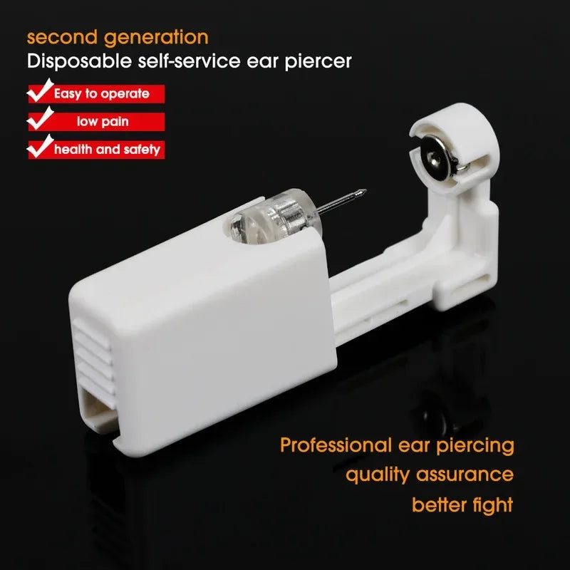 1-4Pcs Disposable Safe Painless Ear Piercing Tool, Healthy Sterile Punctur Kit Earring Studs Nose Rings Piercing Gun Set Pi-Mart
