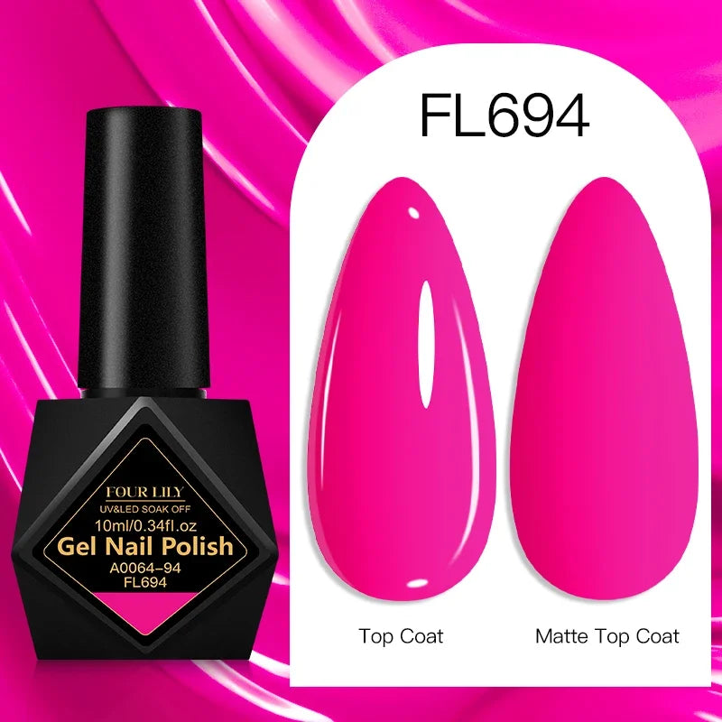 10ml Gel Nail Polish 162 Colors Nail Supplies Vernis Semi Permanent Nail Art Manicure Soak Off LED UV Gel Nail Varnishes Summer Tri Light Beauty