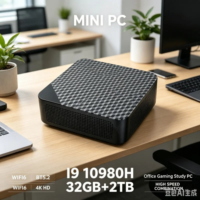 Compact Mini Gaming PC Intel i9 10980HK 16GB 32GB RAM 1TB 2TB SSD 4K HD Home Office Desktop Device Pi-Mart