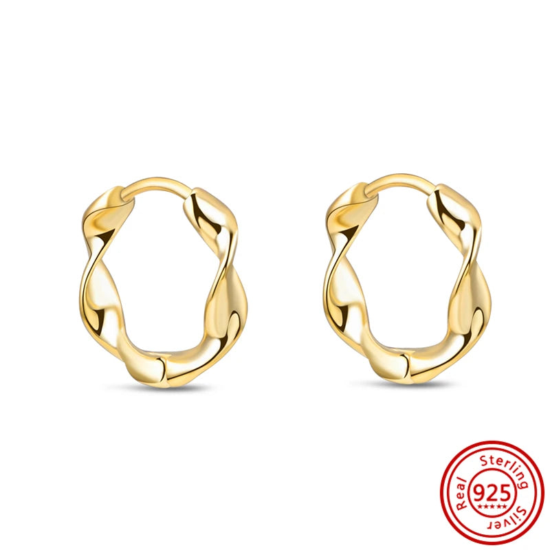 Hot Sale 925 Sterling Silver Heart Earrings Fit Original Charms Hoop Earrings For Women Girls Stud Earring Fine Jewelry Gifts Pi-Mart