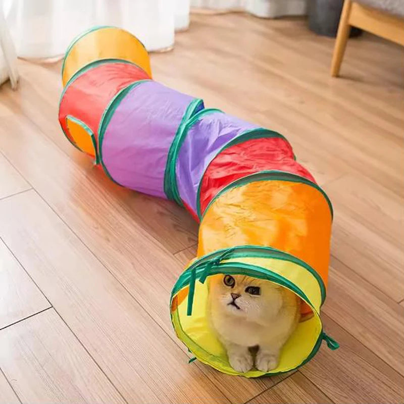 Cat Tunnel Pet Tube Collapsible Play Toy Indoor Outdoor Kitty Puppy Toys for Puzzle Exercising Training Pi-Mart