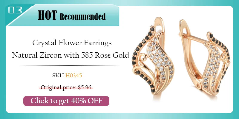 Kinel New 585 Rose Gold Long Earrings Trendy Natural Zircon Earrings Luxury Jewelry 2022 Gifts For Girls'Temperament Accessories Pi-Mart
