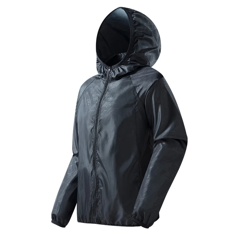 LNGXO Men's Women's Waterproof Hiking Jacket Quick Dry Sun Protection Windbreaker Camping Hunting Climbing Outdoor Rain Coat Pi-Mart