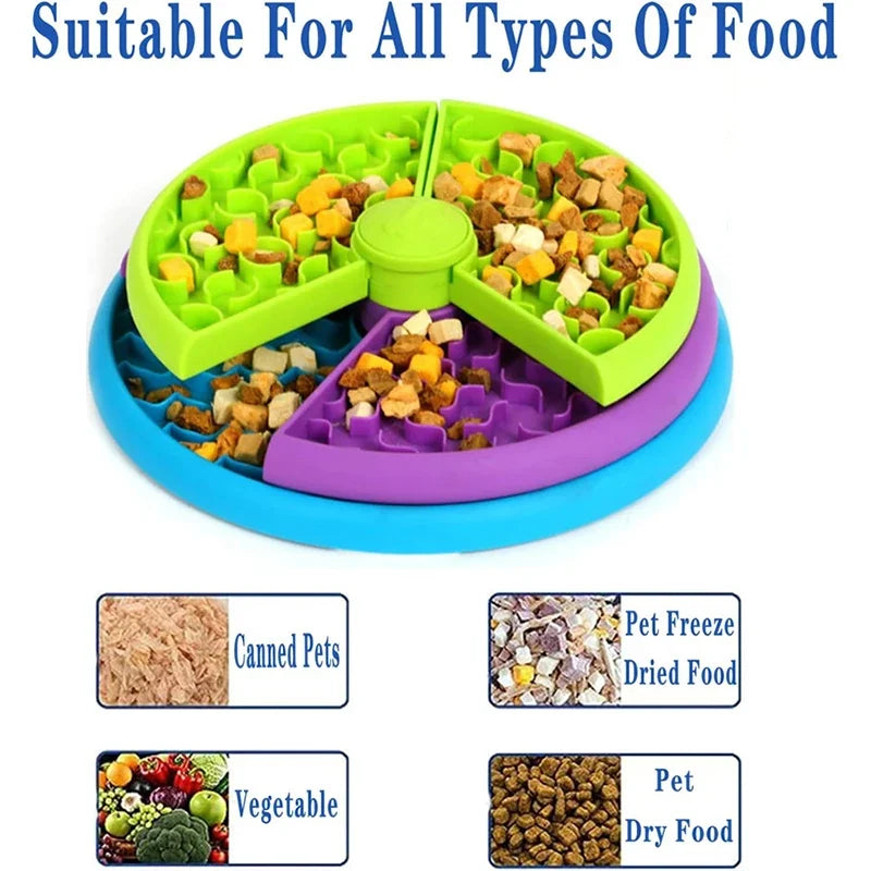 Dog Puzzle Slow Feeder Interactive Dog Puzzle Game 3 Layers Detachable Slow Eating Dog Bowl Anti-anxiety Dog Feeder Bowl Pi-Mart
