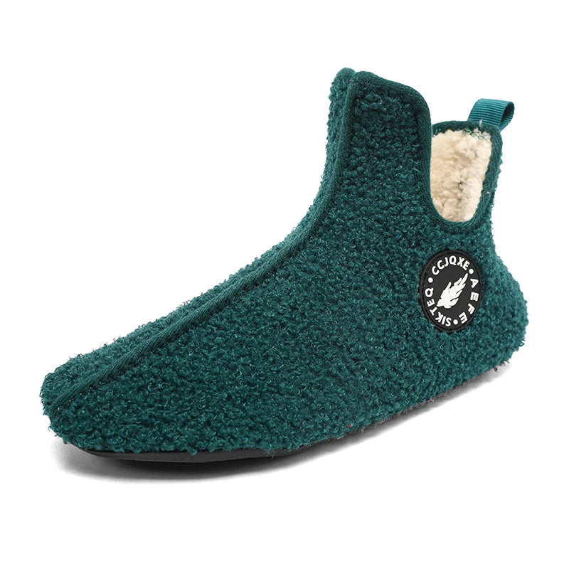New Men Winter Slippers High Quality Light Weight Disign Shoes Fashion Women Plush Slipper Warm Slip on Casual Shoe for Couples Pi-Mart