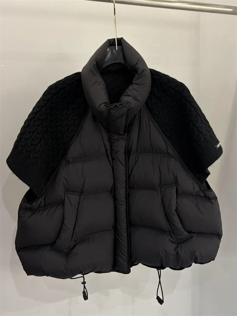 ZAROY Women's Cotton Vest Jacket Autumn Winter Loose Casual Stand Collar Pocket Puffer Waistcoat Coat Trendy Outerwear куртка LadyShow.Store