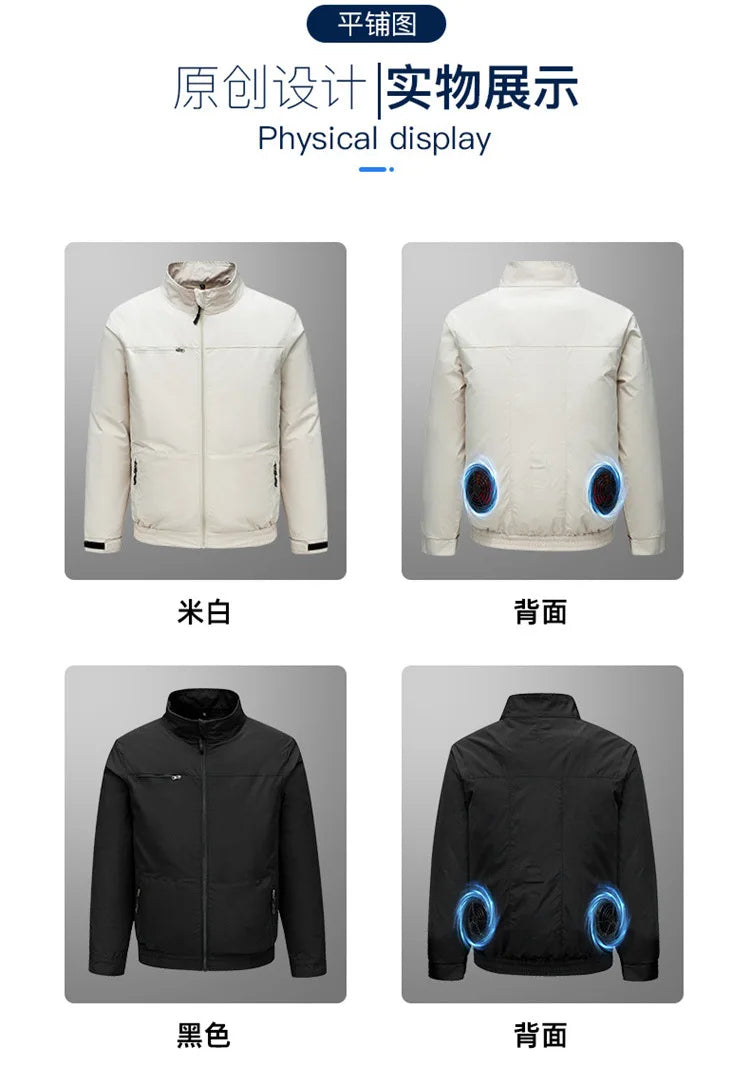 Cooling Air Conditioning Clothes with Fan Outdoor Charging Summer Cooling Welding Labor Overalls Men Pi-Mart