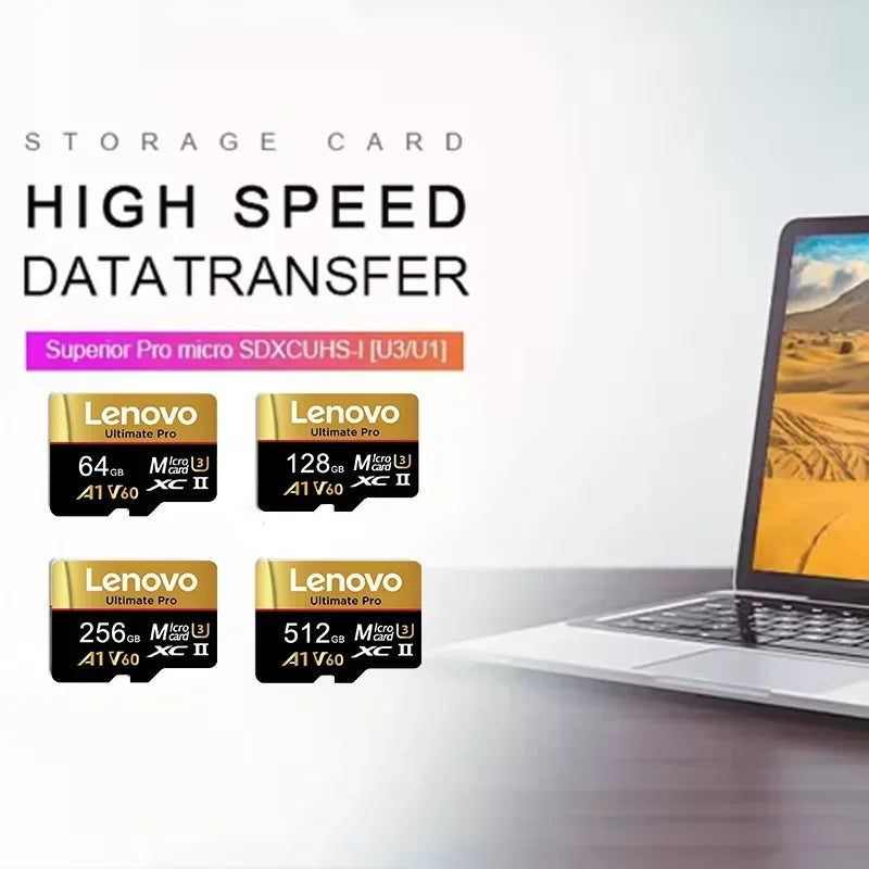 Lenovo 1TB Memory Card Stable Performance for Camera Surveillance Devices High Speed Micro TF SD Memory Card 512GB 256GB 128GB LadyShow.Store