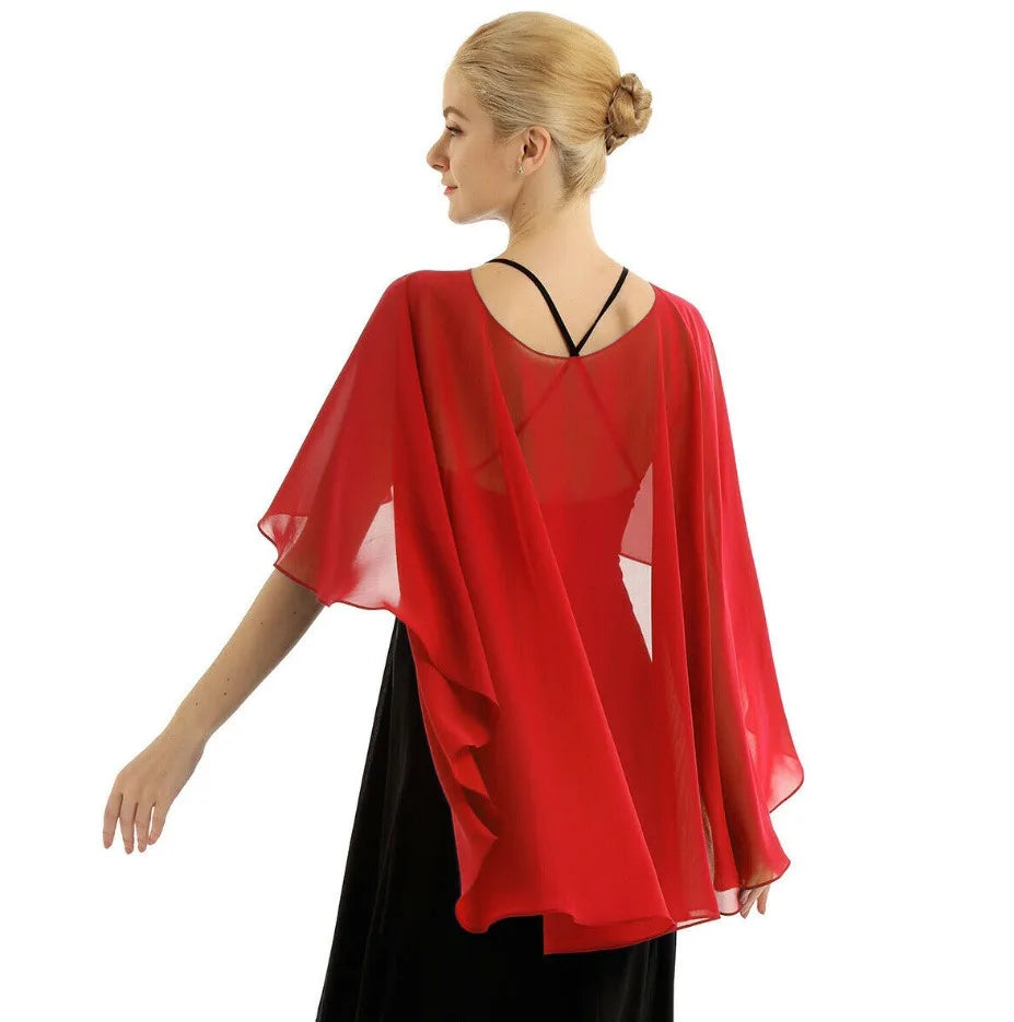Elegant Chiffon Wedding Wrap for Women Evening Capes Bridal Jacket Accessories LadyShow.Store