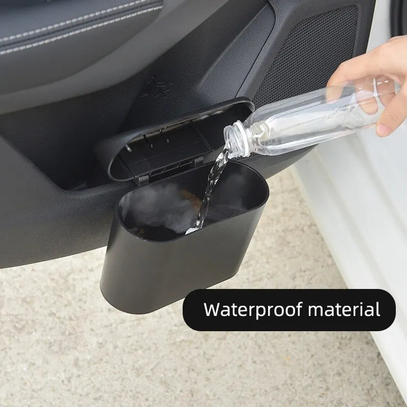 Portable Car Trash Can Hanging Mini Vehicle Garbage Organization With Lid Multifunctional Folding Automotive Garbage Storage Box LadyShow.Store