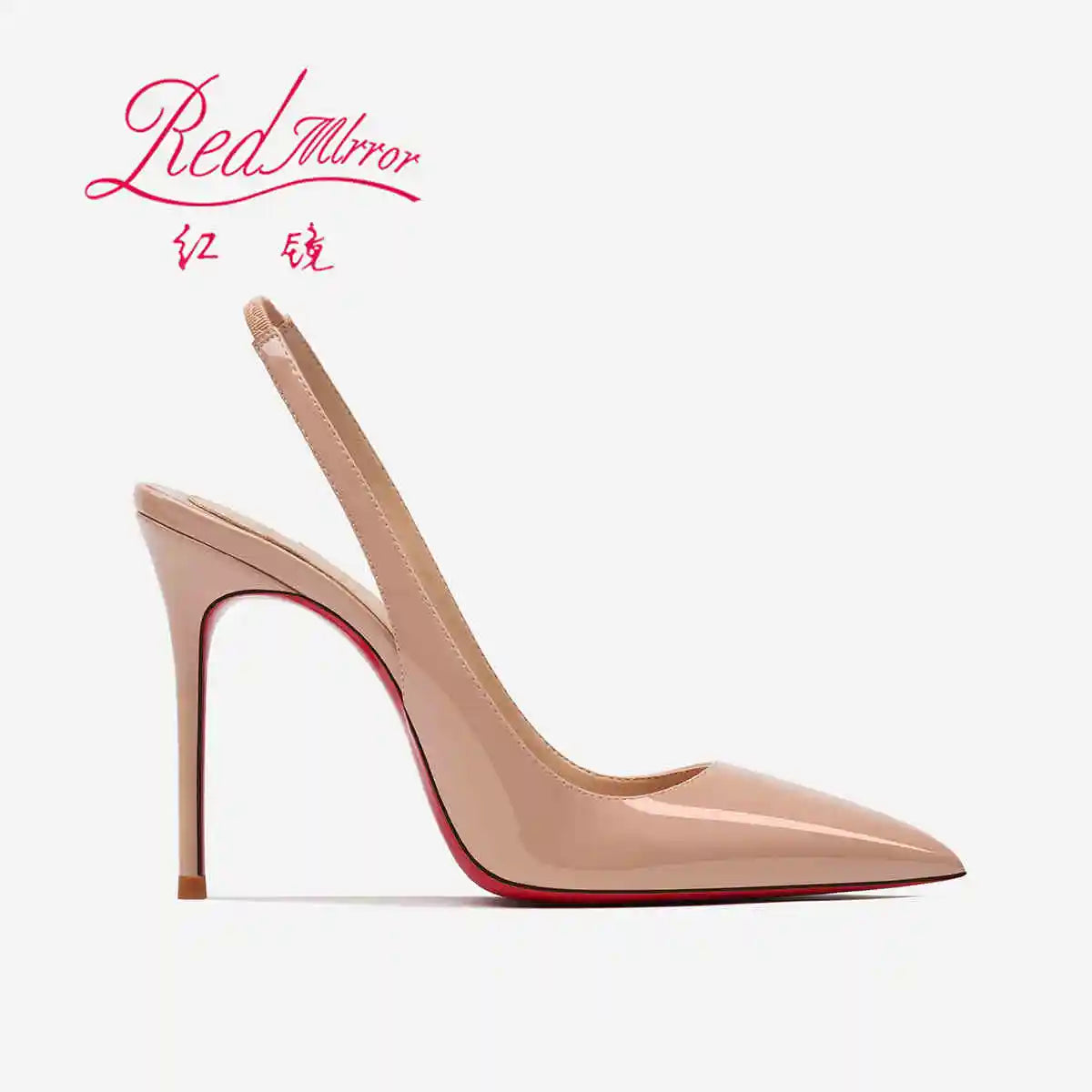 Heeled sandals Red Shiny Bottoms Naked color luxury Hollow 2026 New Elegant High Heels Sexy Slingbacks Ladies Shoes Women shoes Pi-Mart
