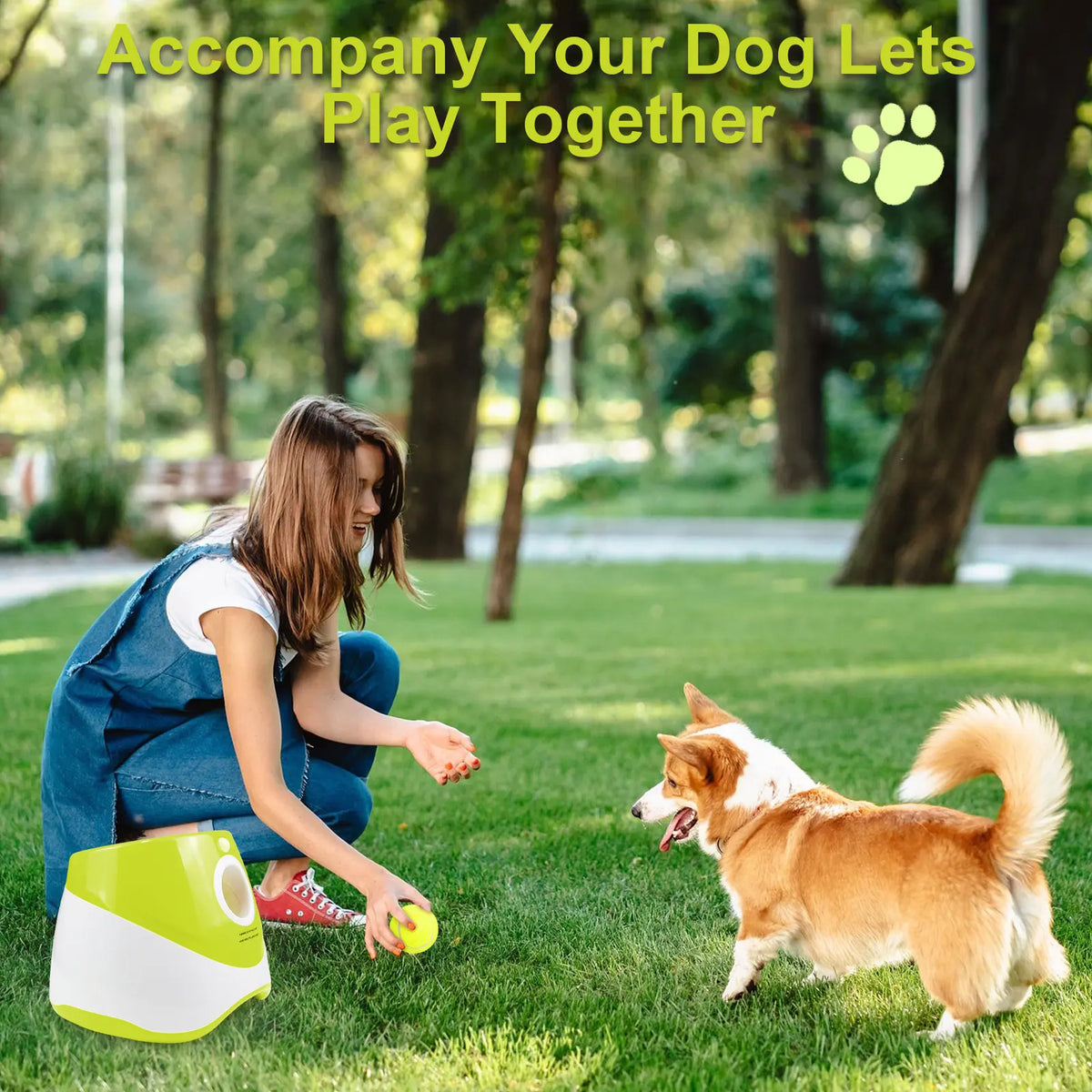 Mini Automatic Dog Ball Launcher 3m/6m/9m,USB Charging Interactive Pet Toy with 3 Tennis Balls for Puppy Indoor Outdoor Exercise Pi-Mart