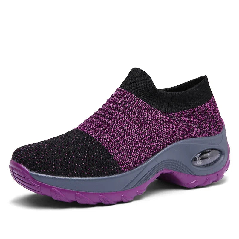 Women Sneakers Summer Fashion Black Sports Casual Shoes Breathable Mesh Lightweight Air Cushion Non-Slip Running Shoe Zapatillas LadyShow.Store