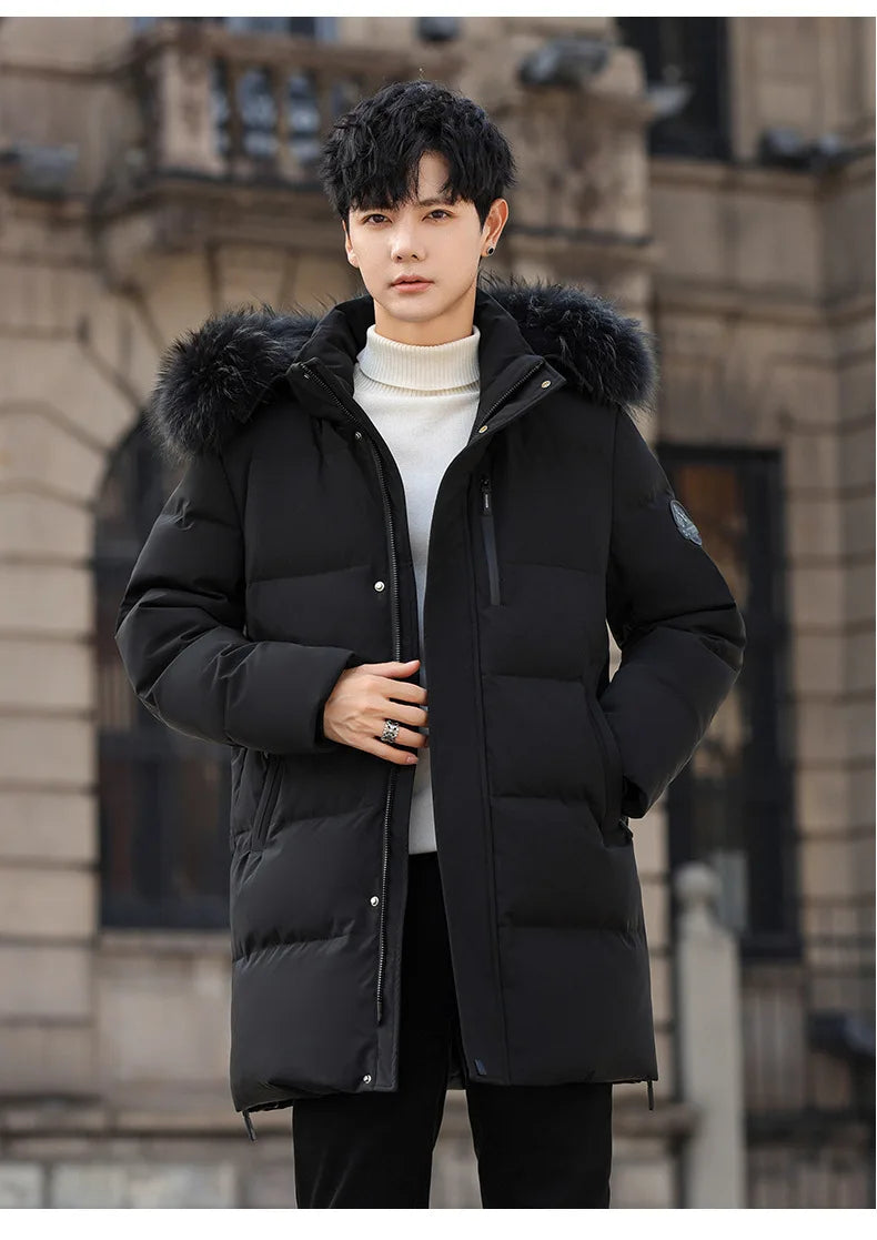 High Brand White Goose Down Jacket Coat Parka Men's Clothing Winter Padded Puffer Jackets Luxury Hooded Padding Outerwear HWY309 Pi-Mart