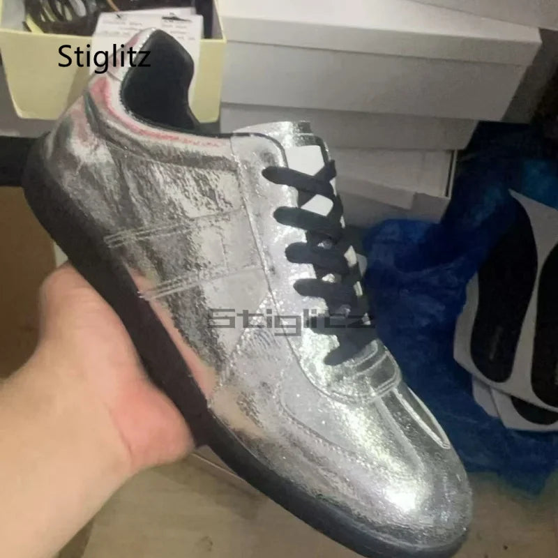 Sports Flat Casual Couple Shoes Men Women Classic Trendy Versatile Suede Leather Lace Up Sneakers Spring Autumn Training Shoes Pi-Mart