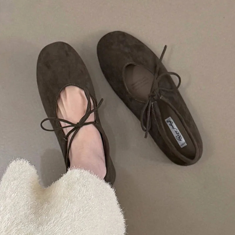 Fashion Butterfly-Knot  Women Flats With Shoes Casual Female Soft Footwear Round Toe Ladies Flats Slip On Shoes Pi-Mart