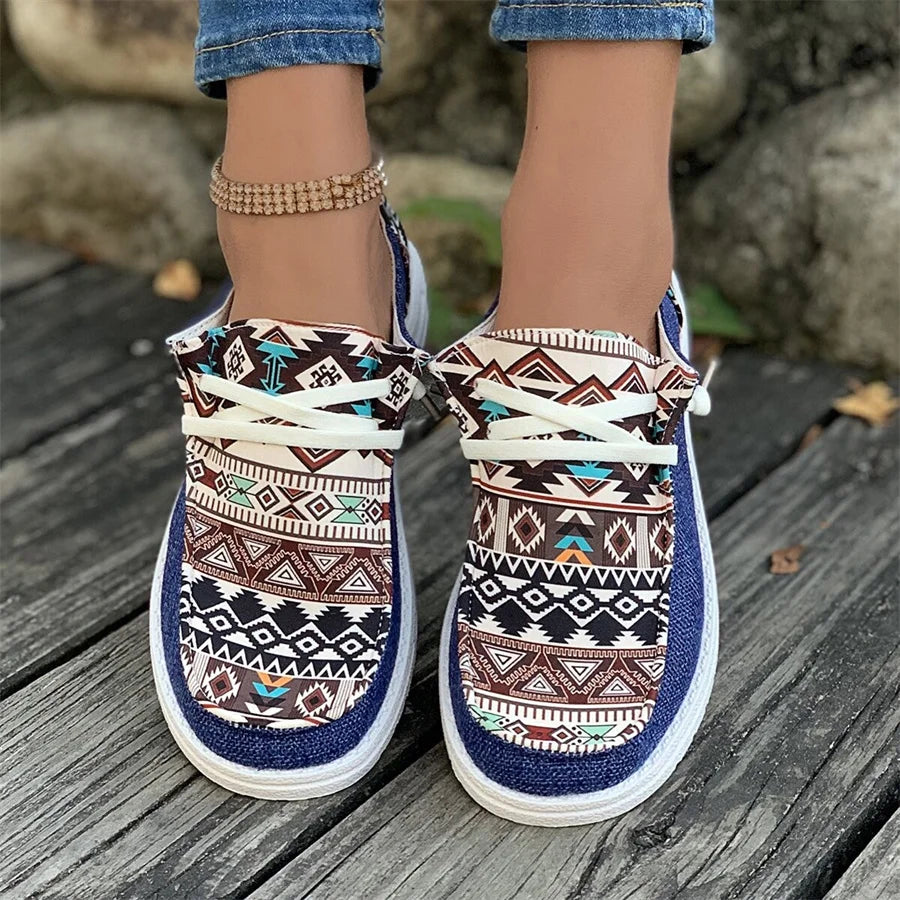 Spring and Autumn Fashion New Women's Round Toe Walking Shoes Color Matching Casual Comfortable Shallow Mouth Thick Sole Sneaker Pi-Mart