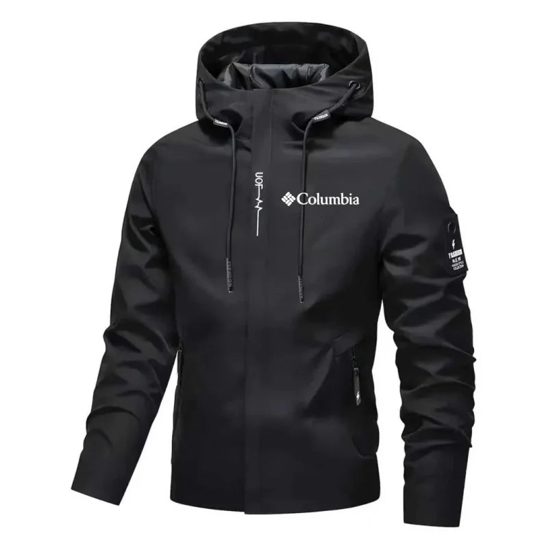 2026 Men's Waterproof Raincoat Hooded Lightweight Cycling Jacket Street Style Hiking Windproof Outdoor Leisure LadyShow.Store