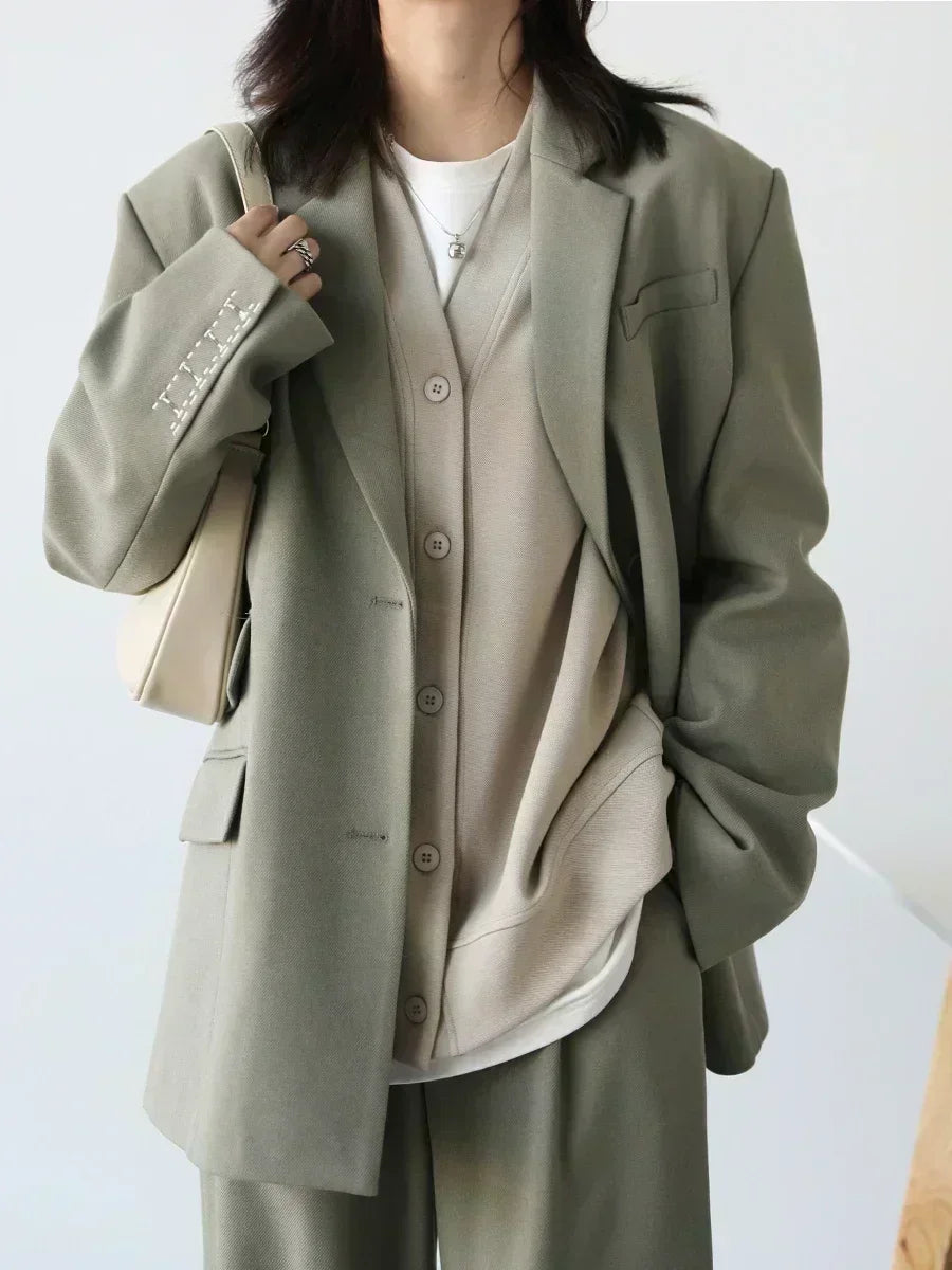 CHIC VEN Korean Autumn Winter Women's Sports Coat Casual Loose V-neck Sweatshirt for Women Thick Warm Tops Office Lady Female LadyShow.Store