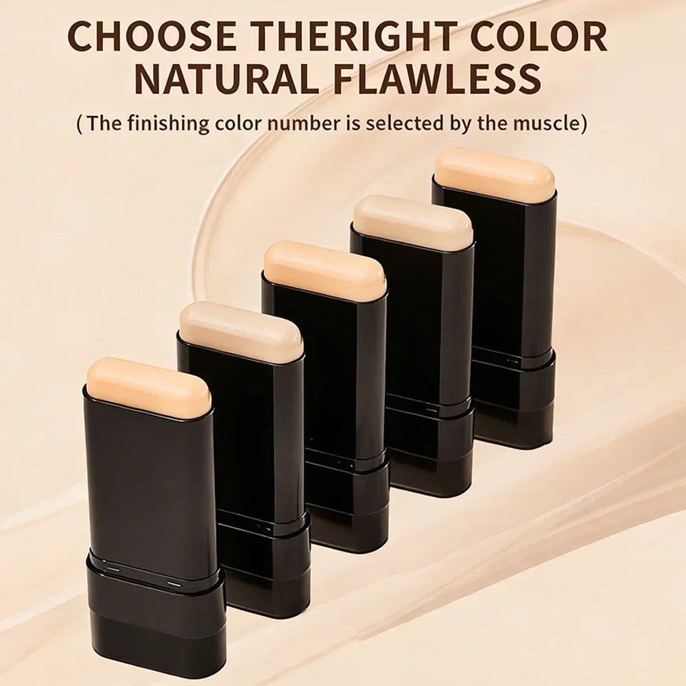 Dual-Head Foundation Stick | Built-in Brush, One-Step Application & Touch-Up, Lightweight & Long-Lasting, No Cakey LadyShow.Store