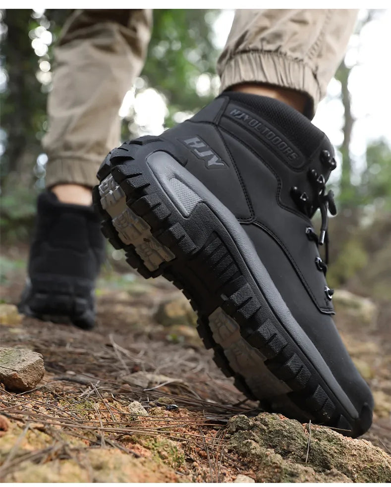 New Men's Boots Fashion Outdoor Boots Breathable Hiking Boots Autumn Shoes Sneakers Lightweight Non-slip Men Desert Ankle Boots Pi-Mart