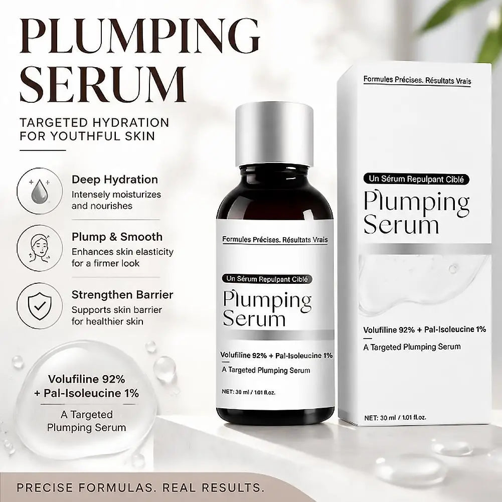 Volufiline 92% + Pal-Isoleucine 1% Plumping Serum with Niacinamide Plumping Anhydrous Skin Radiance Boosting Facial Serum 30ml Pi-Mart
