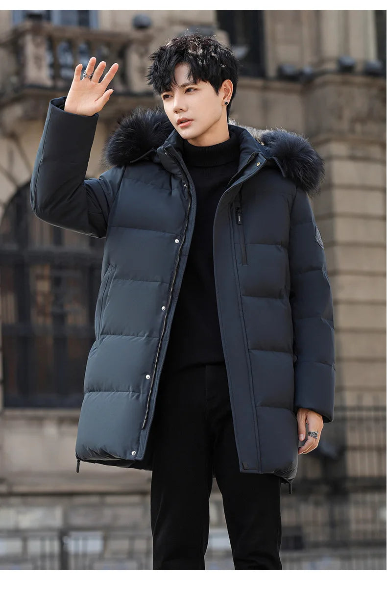 High Brand White Goose Down Jacket Coat Parka Men's Clothing Winter Padded Puffer Jackets Luxury Hooded Padding Outerwear HWY309 Pi-Mart