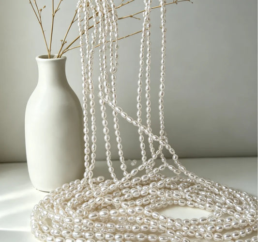 4.5 to 5.5 mm Irregular Baroque Imitation Pearl Semi-Finished Beads for Making Jewelry, DIY Necklacecklace Bracelet Accessories Pi-Mart