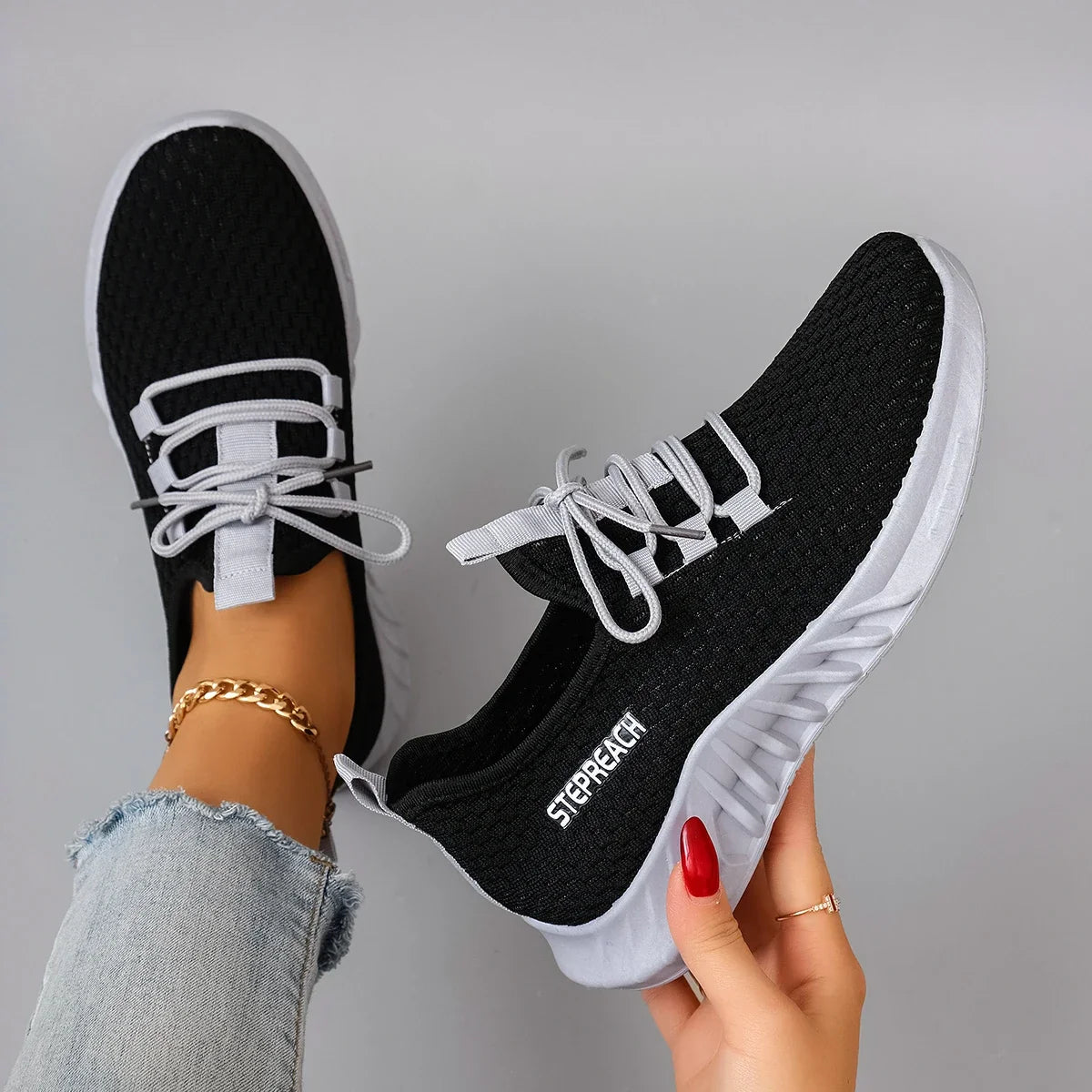 Women's Summer Breathable Mesh Flat Shoes, Women's Shoes, Casual Sneakers Shoes, Clearance Free Shipping LadyShow.Store