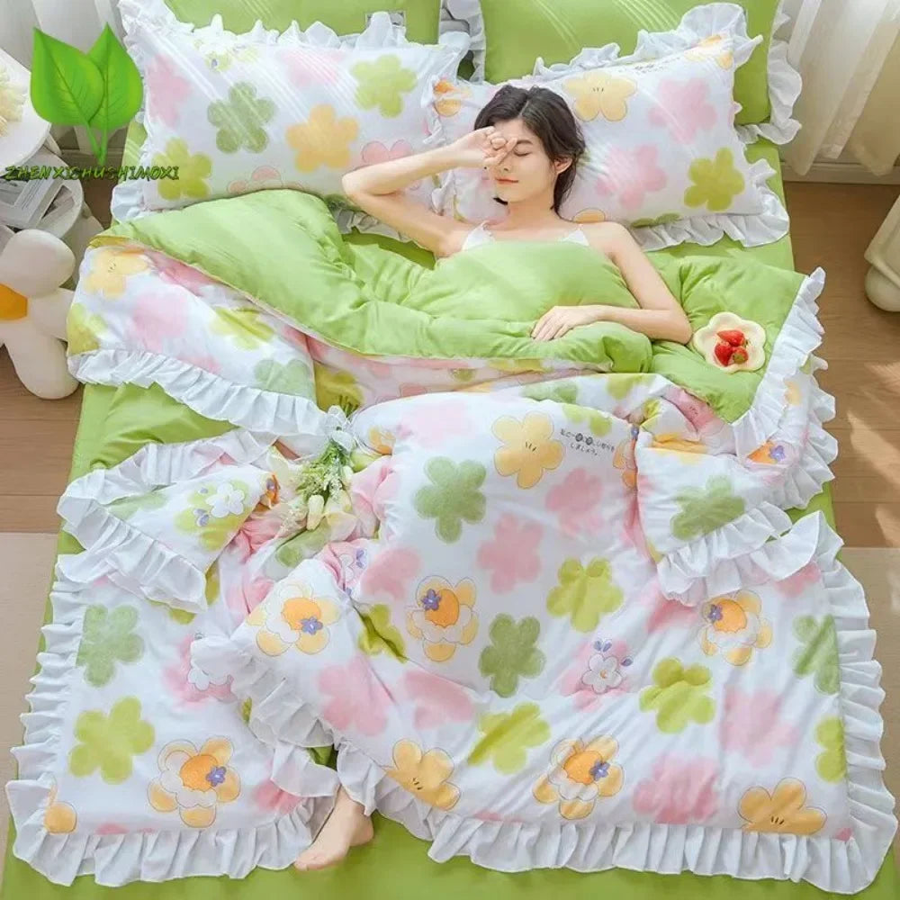 Summer Quilted Blanket Comforter Duvet Cover for Single Double Bed Air Condition Quilt Student Car Kids Adult Bed Cover Bedding Pi-Mart