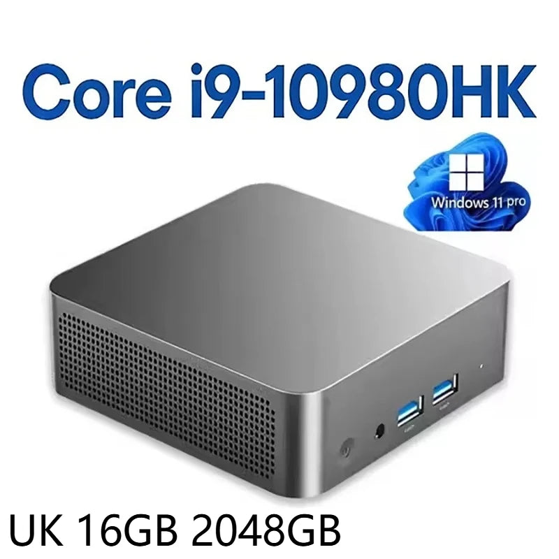 Windows 11 Pro Mini PC Intel Core i9 10980HK 16GB RAM 1TB/2TB SSD WIFI6 BT5.2 4K HD Study Gaming Office 3 Year Warranty Pi-Mart