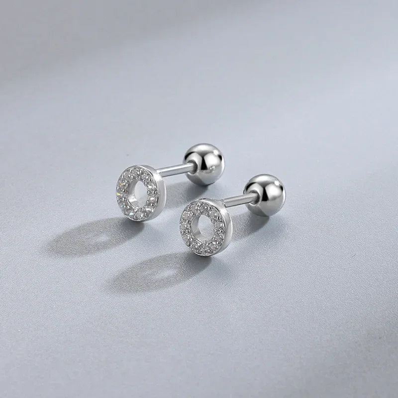 New Fashion Heart Stud Earrings for Women Hypoallergenic Screw Cartilage Helix Earring Girls Piercing Accessories Jewelry Gifts Pi-Mart