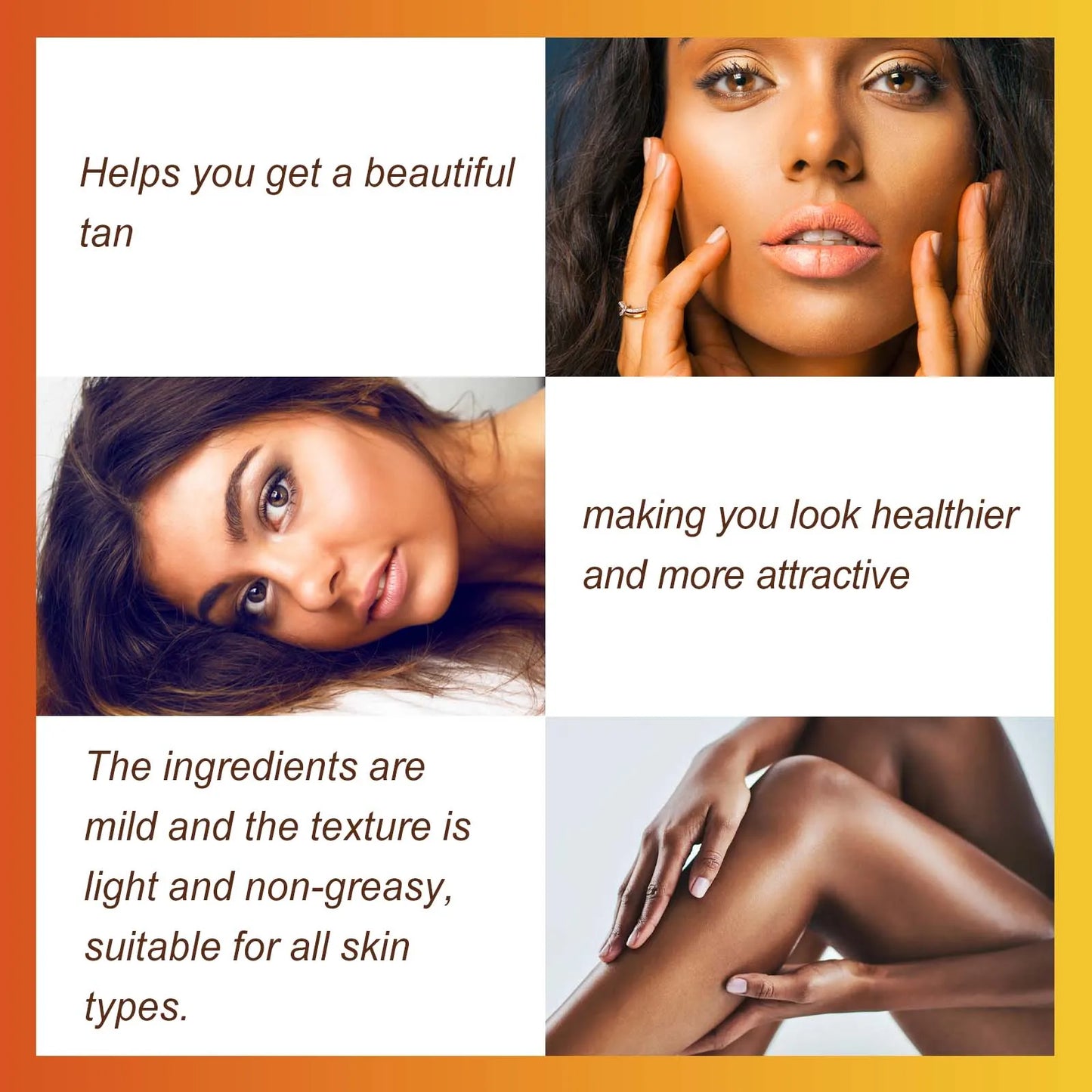 Self Tanning Cream Fake Tan Natural Glow Body Bronzing Nourishing Skin Summer Long Lasting Coloring Bronze Cream Sunless Tanner Pi-Mart