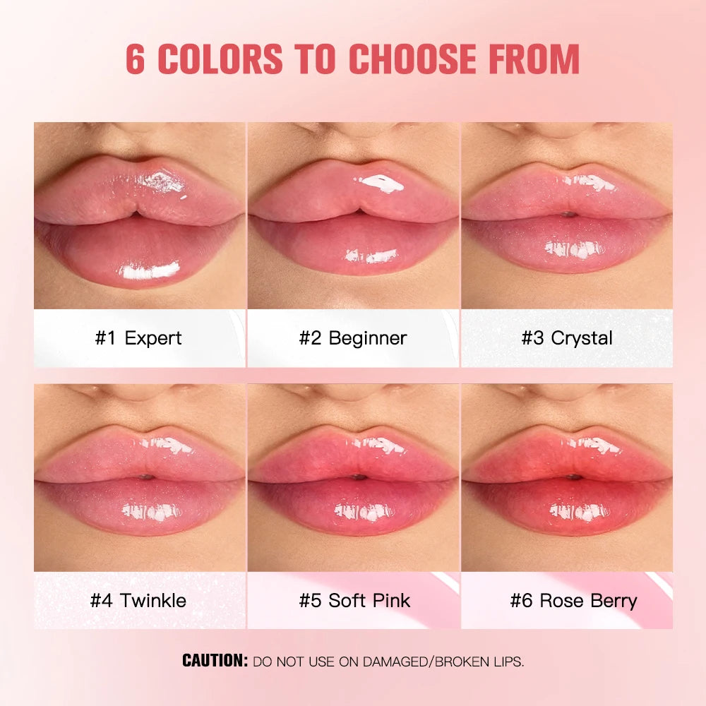Lakerain Instant Lip Plumper Gloss Oil Lip Long-Lasting Moisturizer Volume Boosting Lip Oil Volumizing & Hydrating Non-Dry Plump Pi-Mart