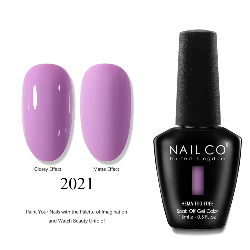 NAILCO 15ml Nails Art Gel Lack Polish Summer Hybrid Nail Varnish Manicure UV Top Coat Base HEMA TPO FREE Esmalte Nail Gel Polish Tri Light Beauty