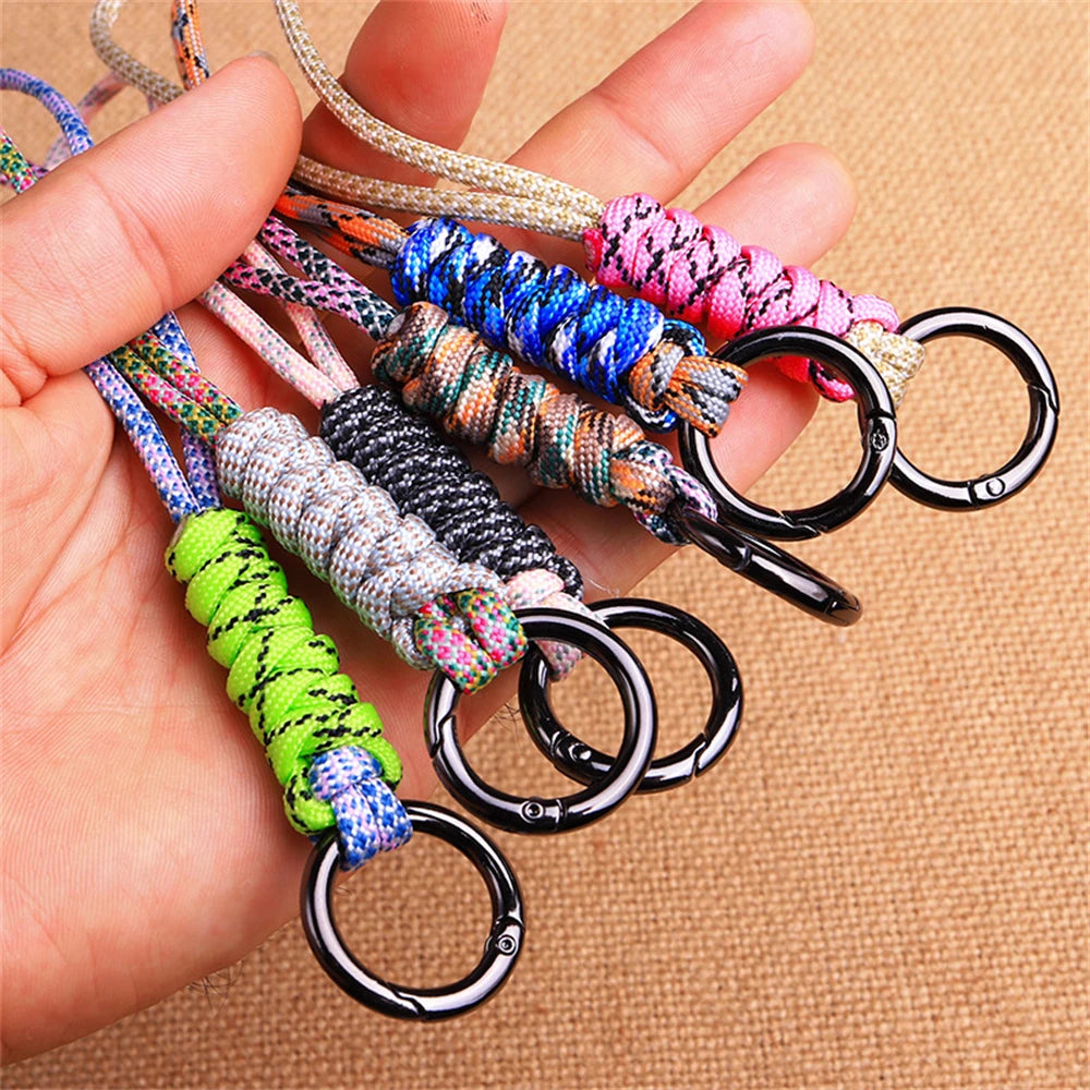Outdoor Paracord Lanyard Survival Keychain for Men Women Handwoven Backpack Car Keyring Camping Hiking EDC Jewelry Accessories Pi-Mart