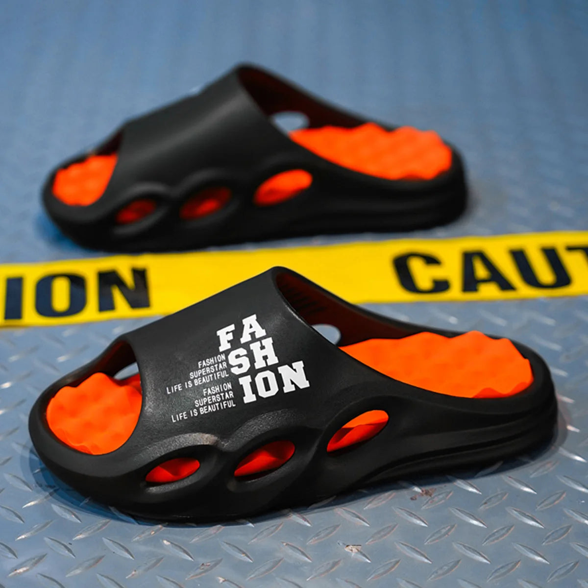 Men Fashion Massage Slippers Indoor/Outdoor Sandals Beach Flip Flop Thick Sole Male Slides Summer Non-Slip Men Shower Slippers Pi-Mart