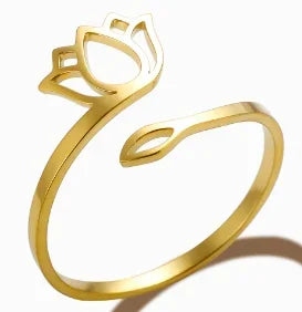 High End Waterproof Hollow Stainless Steel Finger Ring Trendy for Women Personalize Jewelry Wholesale Pi-Mart