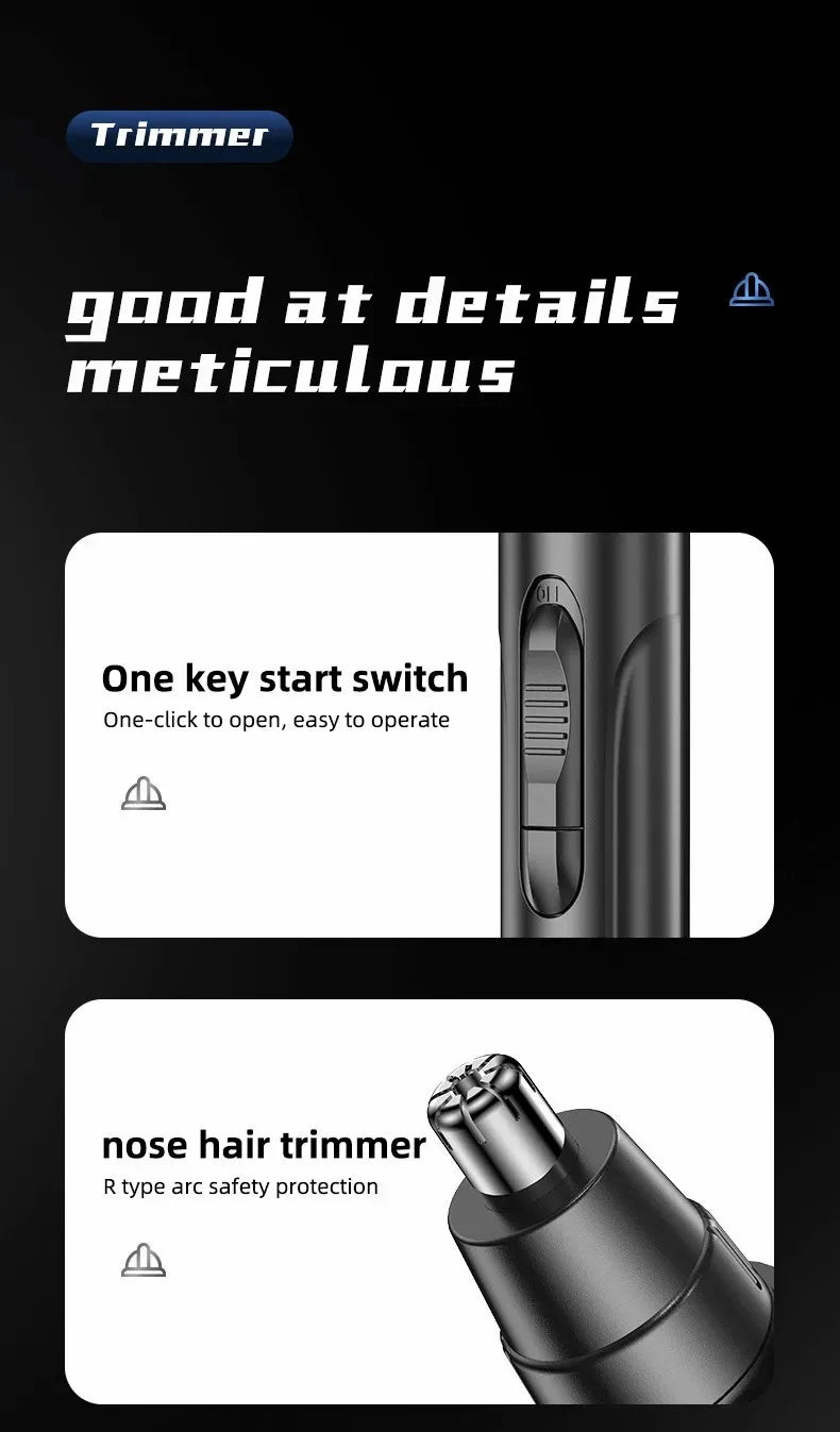 Electric Nose Hair Trimmer Safe Not To Hurt The Nose Not Stuck Hair Multifunctional Shaving Nose Hair Electric Eyebrow Trimmer Pi-Mart