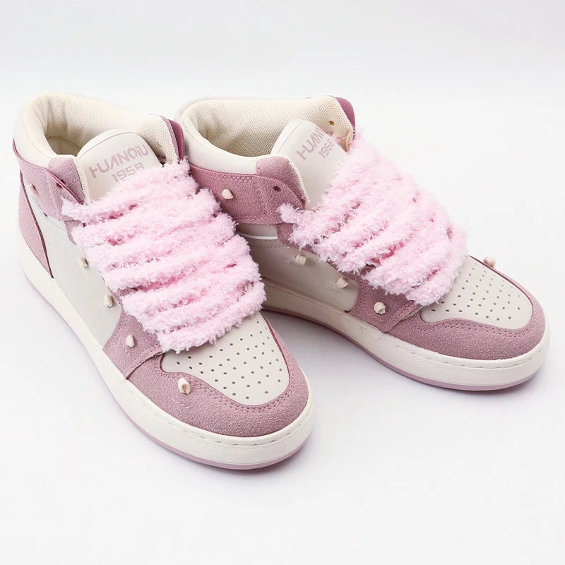 Fashion round plush laces Quality 1cm wide Sneakers Flats Casual laces Shoe accessories 80 /100 /120 /140 /160 Laces 1Pair Pi-Mart