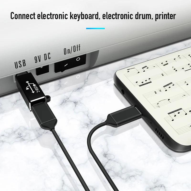 Type C USB Female to USB-B Male Adapter for Printer Scanner Converter USB-C Data Transfer Adapter for MIDI Controller Keyboard Pi-Mart