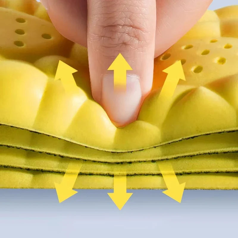 4D Cloud Technology Sports Insoles for Shoes PU Sole Soft Breathable Shock Absorption Cushion Running Orthopedic Care Insoles LadyShow.Store