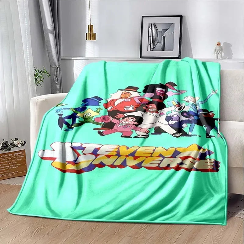 Steven Universe Cute Cartoon Blanket Kid's Warm Flannel Throw Blanket for Bed Bedroom Sofa Travel Picnic Blanket Birthday Gift Pi-Mart