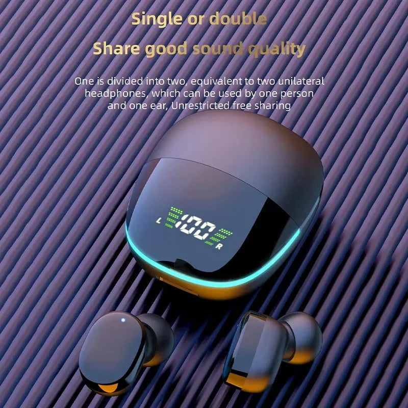 G9S Bluetooth 5.1 In Ear Wireless Earbuds LED Power Display Low Latency Gaming HiFi Stereo Sports Headphones Pi-Mart