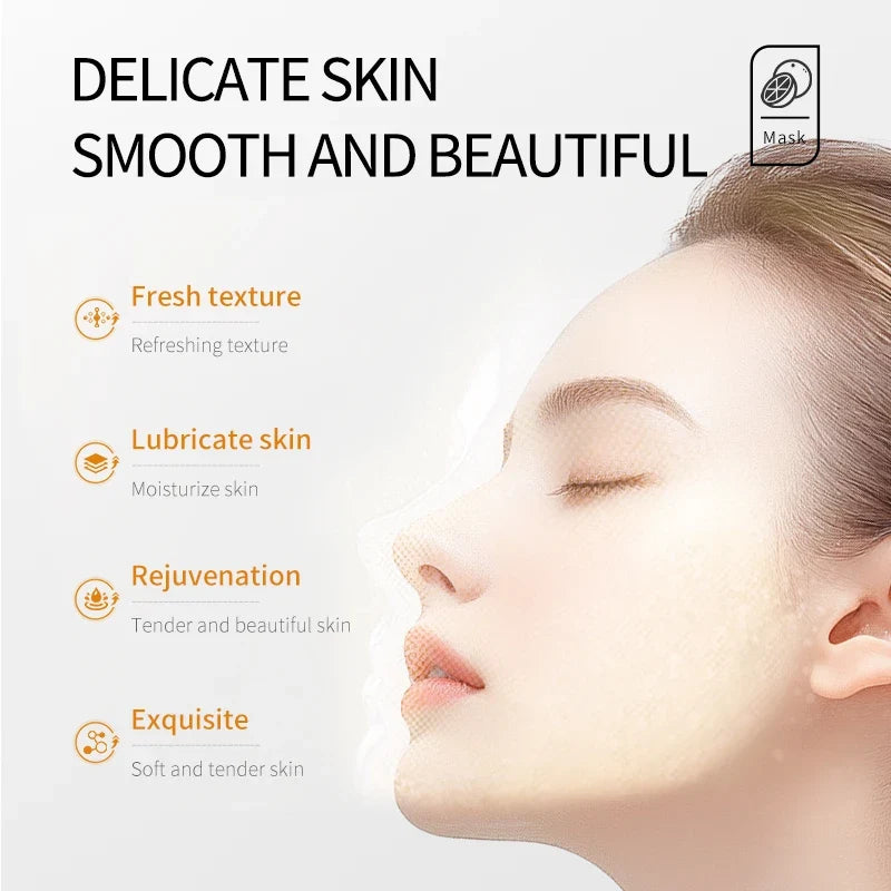 Vitamin C Facial Mask Remove Blackheads Shrink Pores Brightening Skin Soothing Moisturizing Korean Beauty Skincare Products Tri Light Beauty