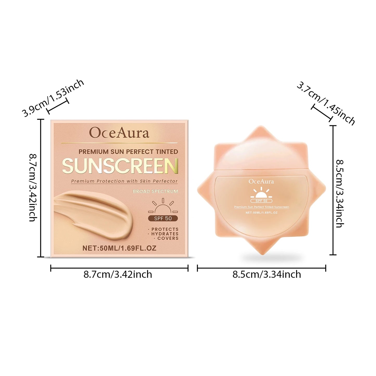 Sunscreen For Face Whole Body SPF 50+ UV Resistant Skin Protection Anti Sunburn Oil Control Moisturizing Sun Isolation Cream Pi-Mart