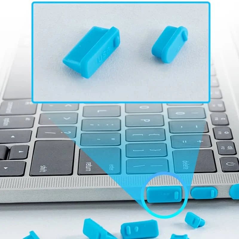 16Pcs/set Universal Anti Dustproof Notebook Port Plug Silicone Protector USB Elastic Laptop Computer Cover Stopper Pi-Mart
